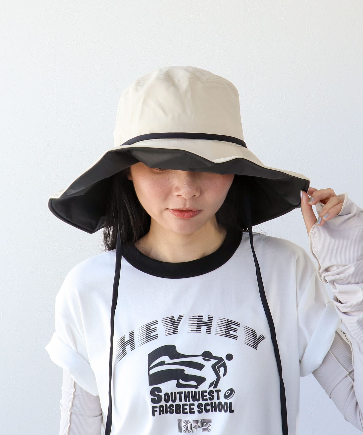 【Wpc.】UVカット接触冷感つば広HAT