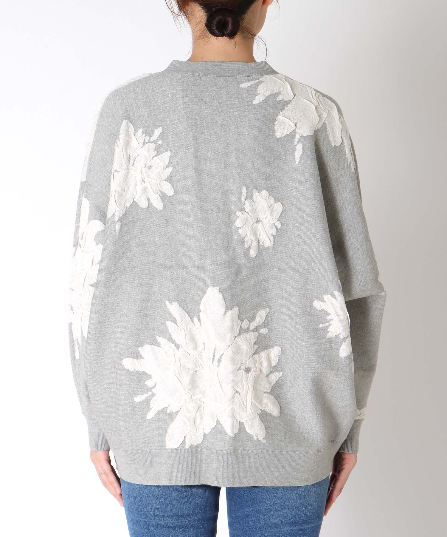 【NEWカラー登場】フラワージャガードドルマンカーディガン