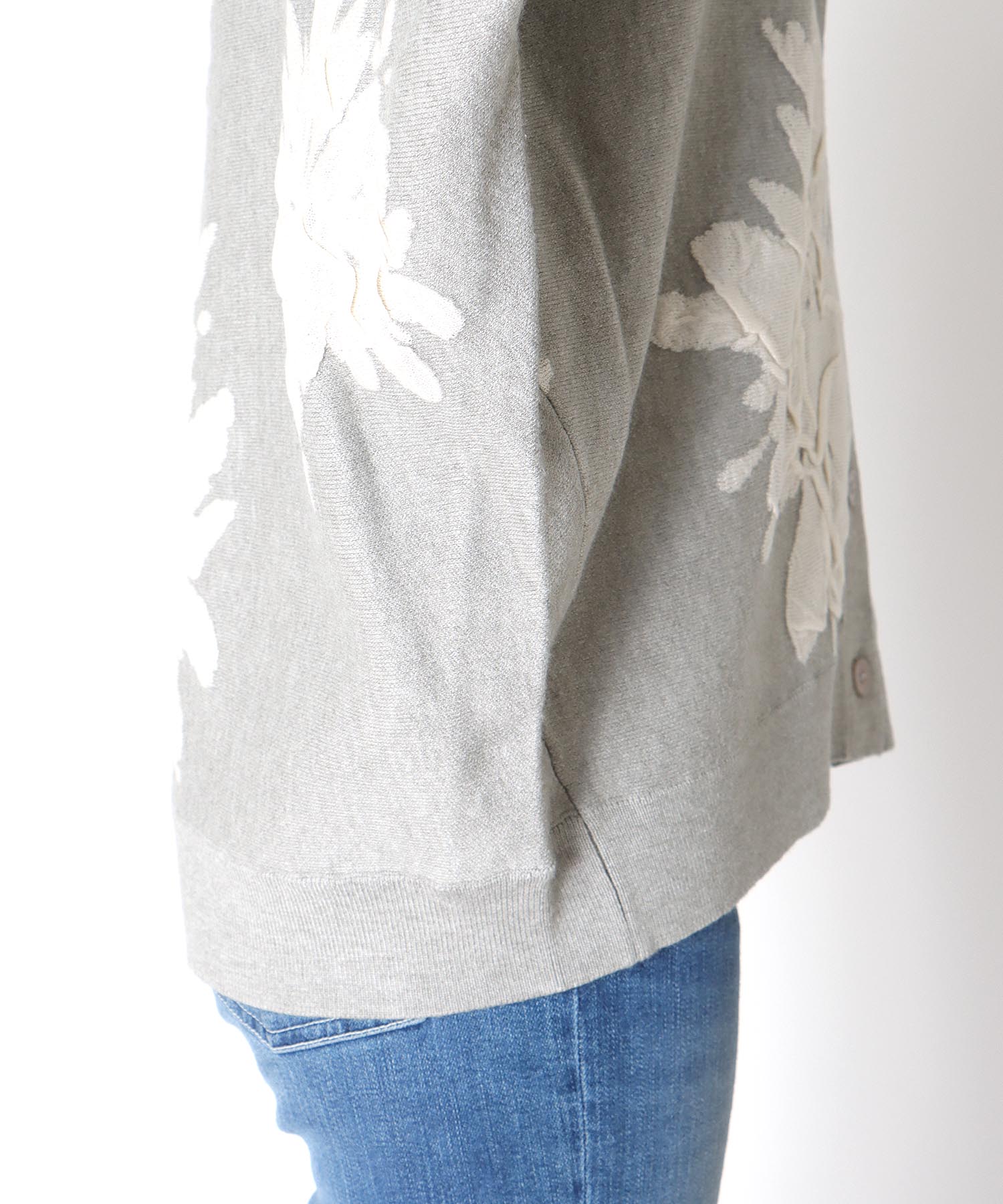 【NEWカラー登場】フラワージャガードドルマンカーディガン