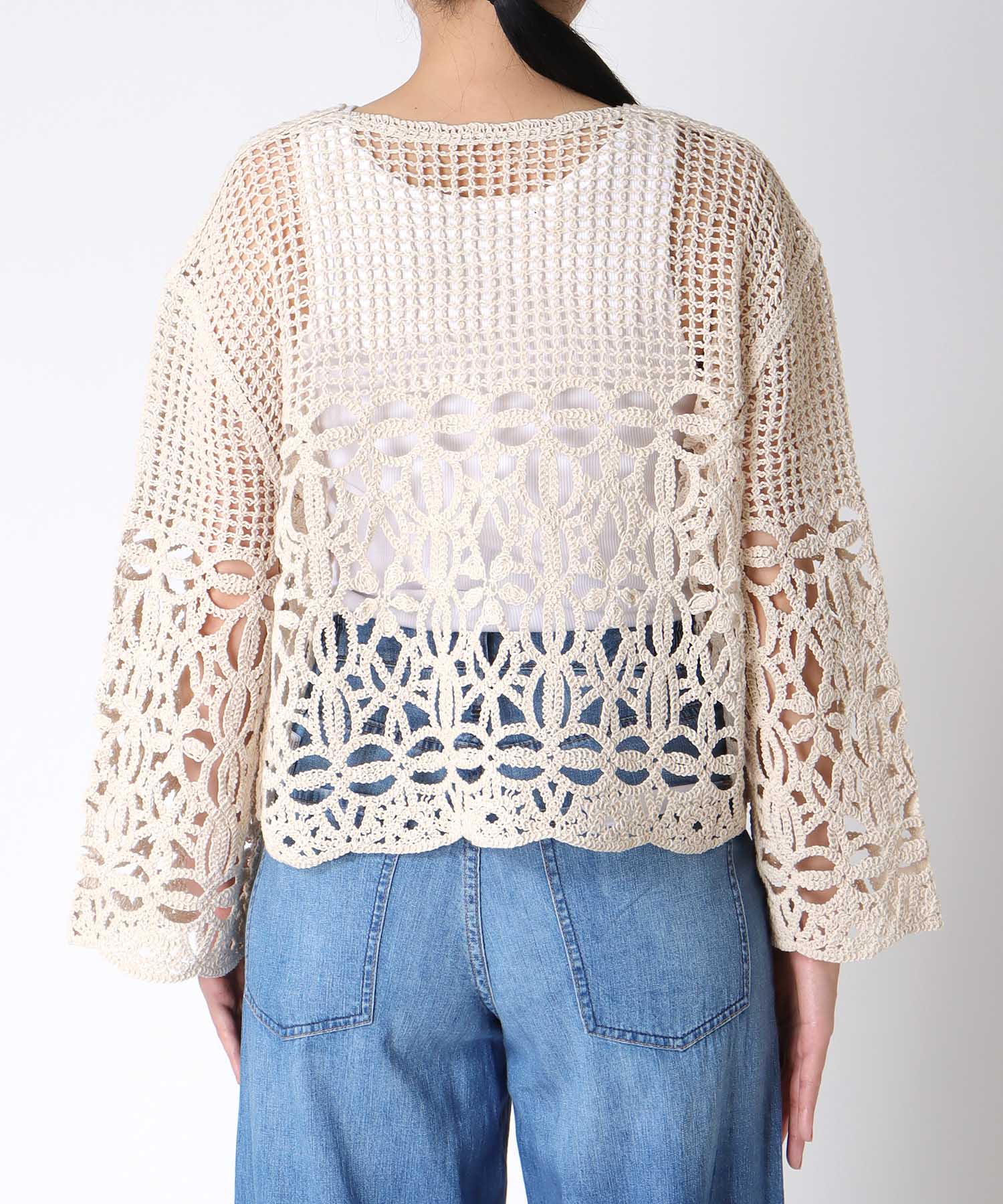 ≪4/16(木)予約開始≫クロシェMIX編みカーディガン