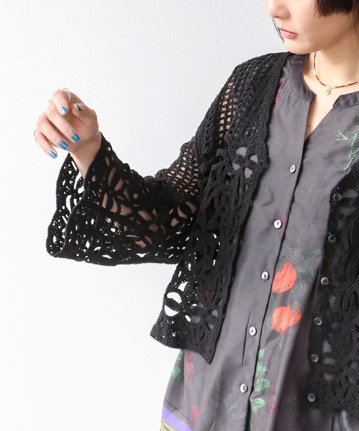 ≪4/16(木)予約開始≫クロシェMIX編みカーディガン