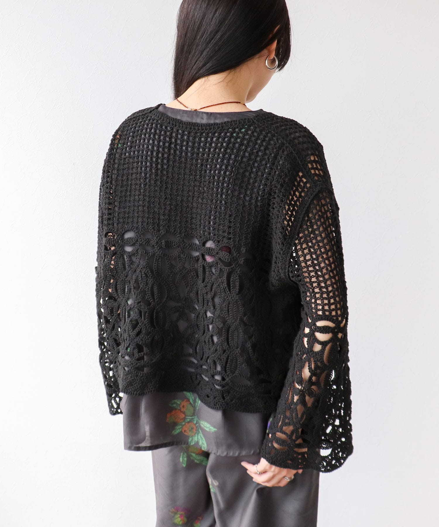 ≪4/16(木)予約開始≫クロシェMIX編みカーディガン