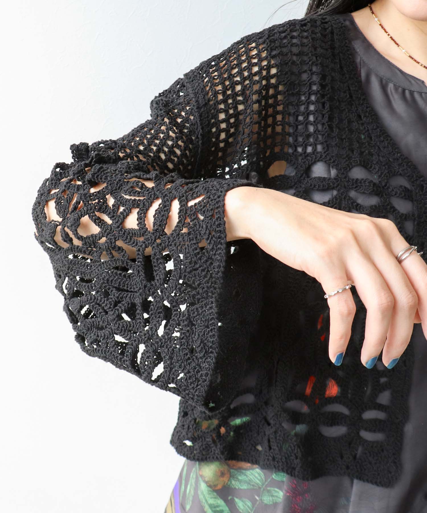 ≪4/16(木)予約開始≫クロシェMIX編みカーディガン