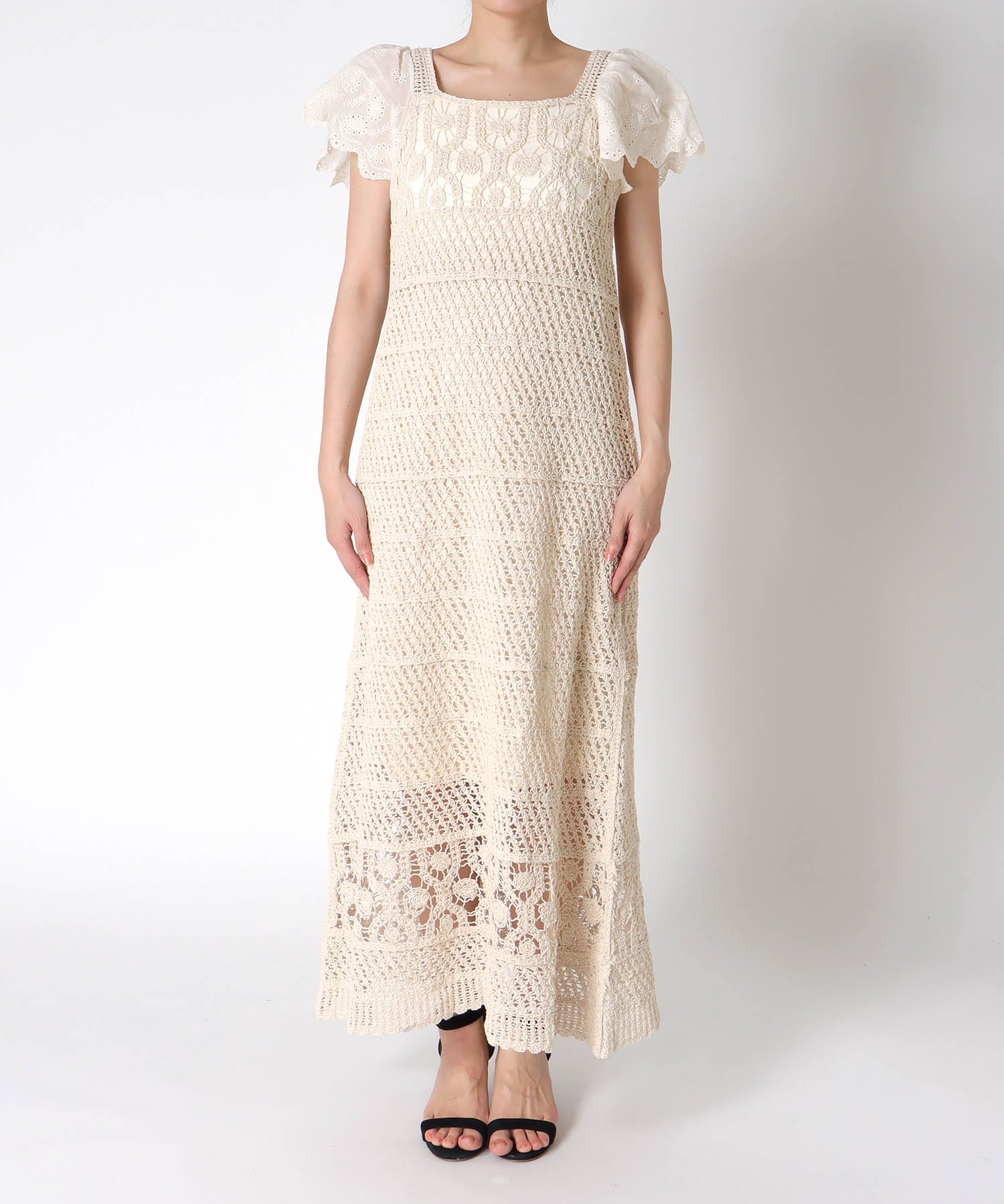 ≪4/16(木)予約開始≫ドッキングスリーブクロシェワンピース