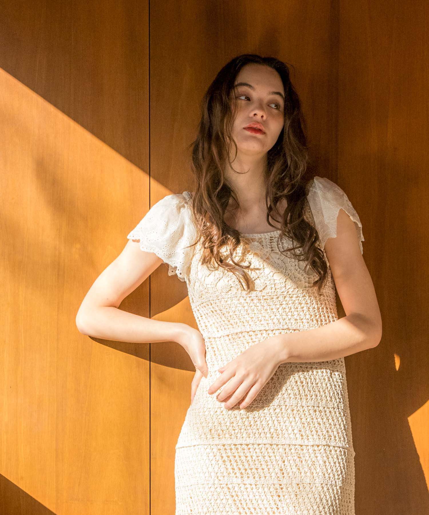 ≪4/16(木)予約開始≫ドッキングスリーブクロシェワンピース