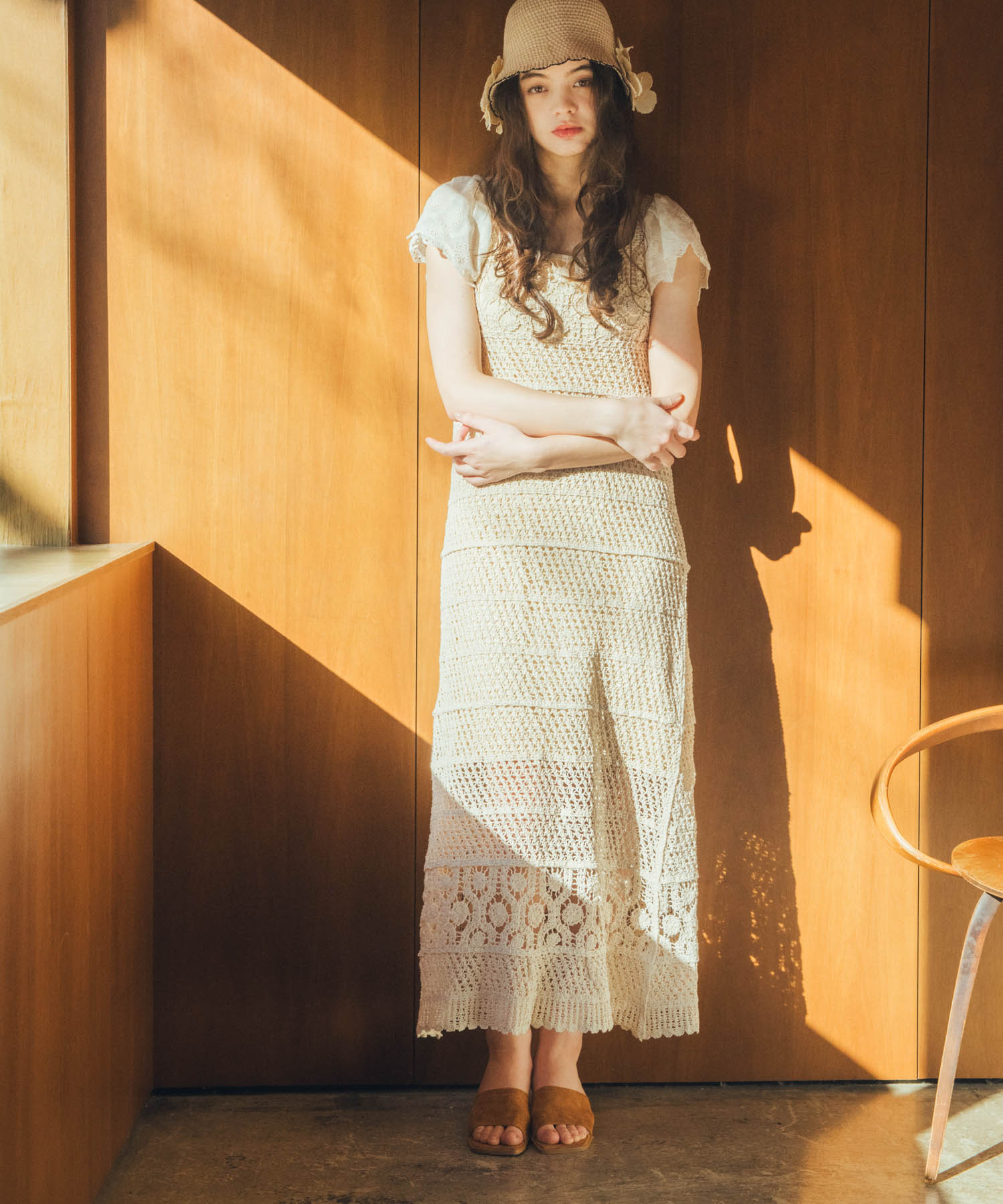 ≪4/16(木)予約開始≫ドッキングスリーブクロシェワンピース