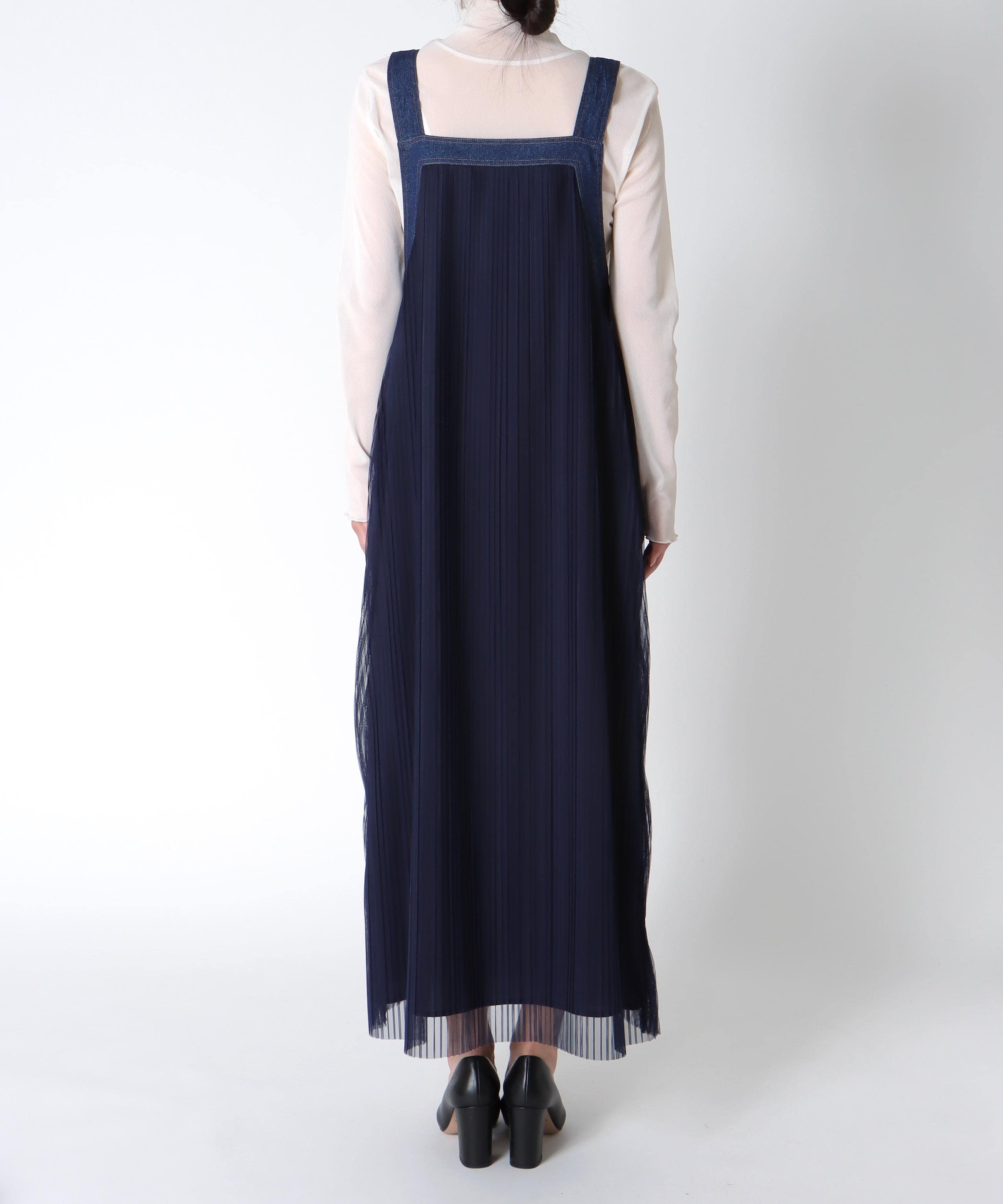 チュールプリーツ前後2WAYジャンスカ