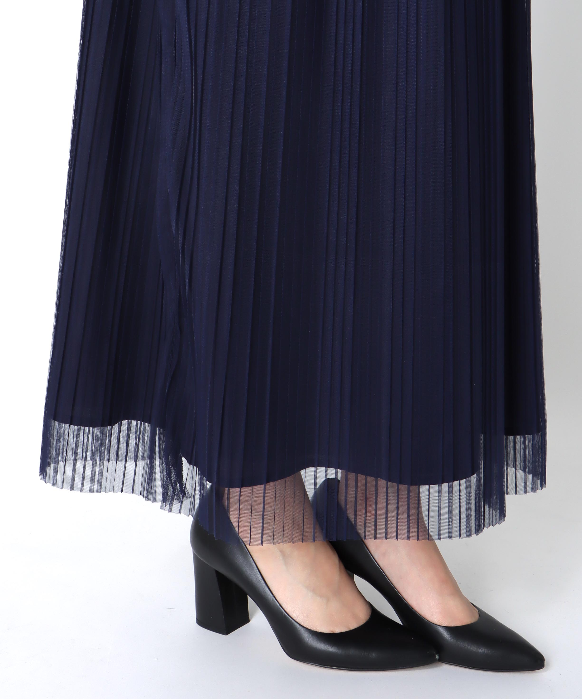 チュールプリーツ前後2WAYジャンスカ