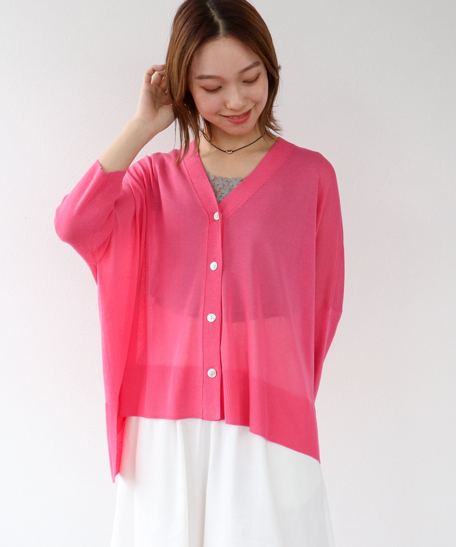 UVサラサラBOXカーディガン 26ss