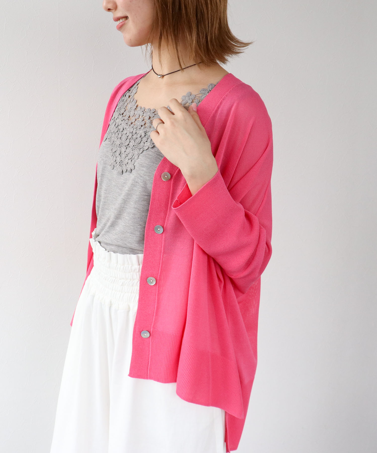 UVサラサラBOXカーディガン 26ss