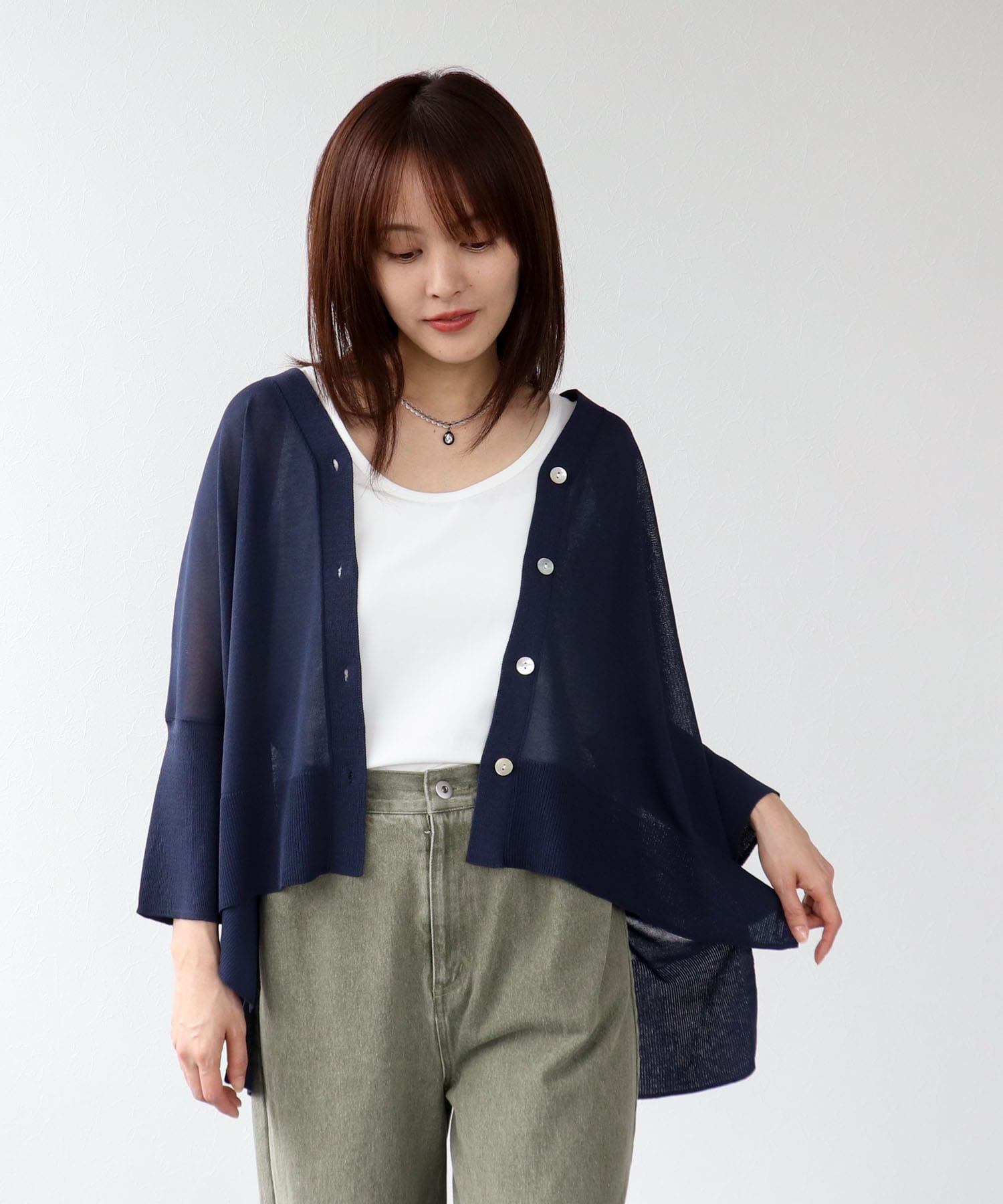 UVサラサラBOXカーディガン 26ss