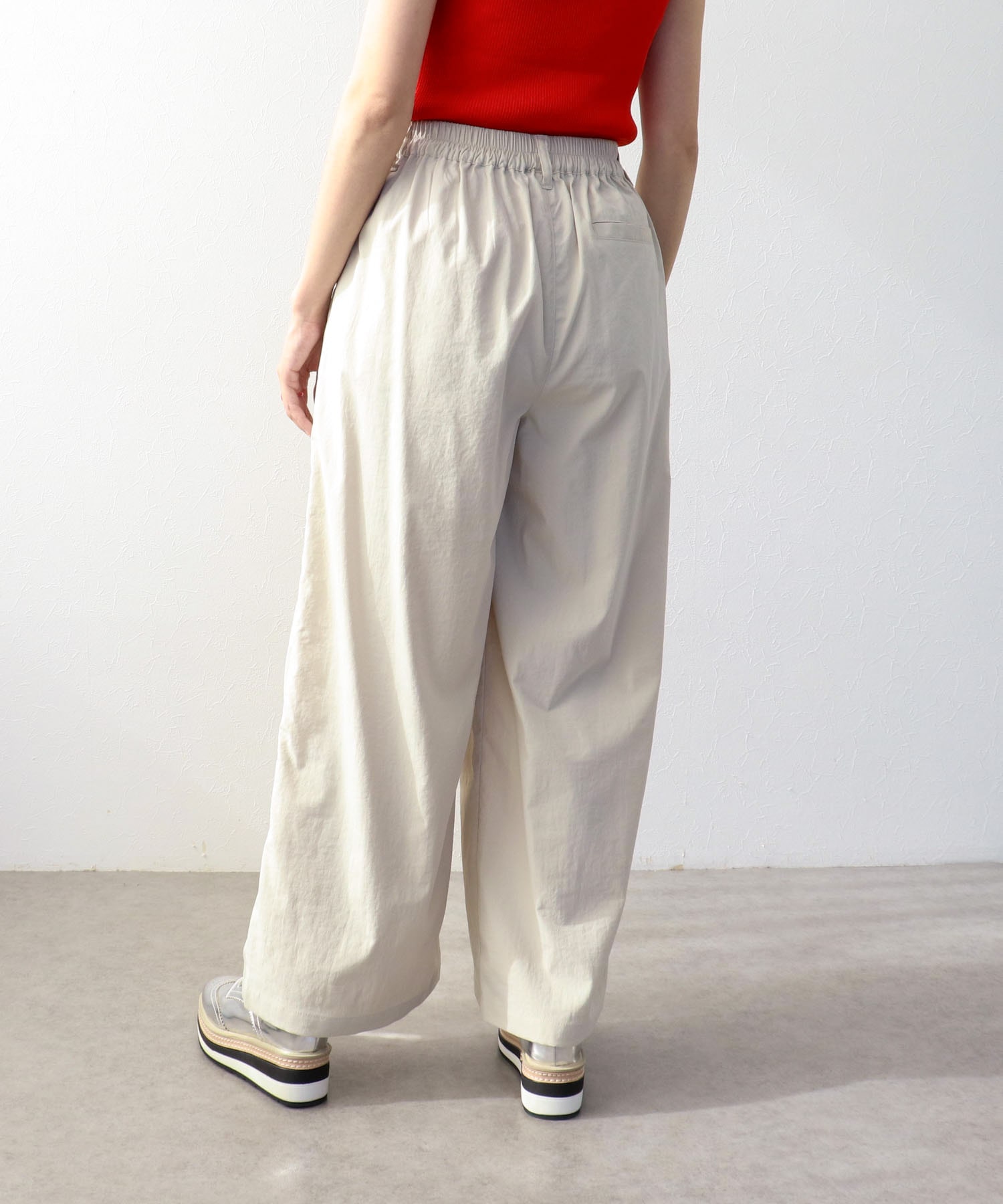 【UVカット】ストレッチテックチノワイドパンツ