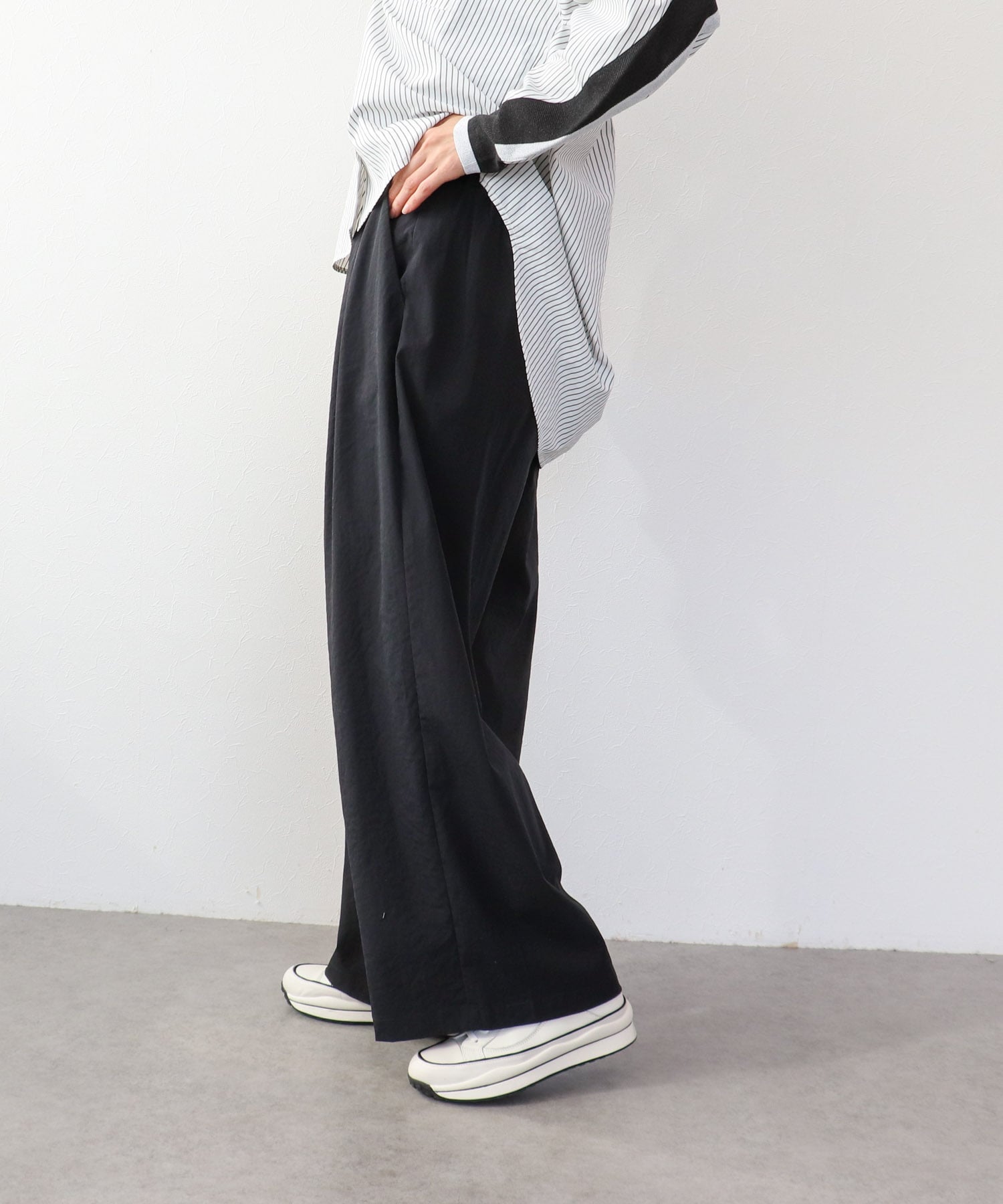 【UVカット】ストレッチテックチノワイドパンツ