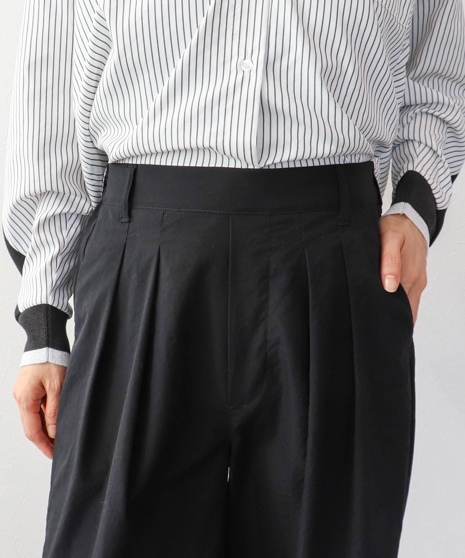 【UVカット】ストレッチテックチノワイドパンツ