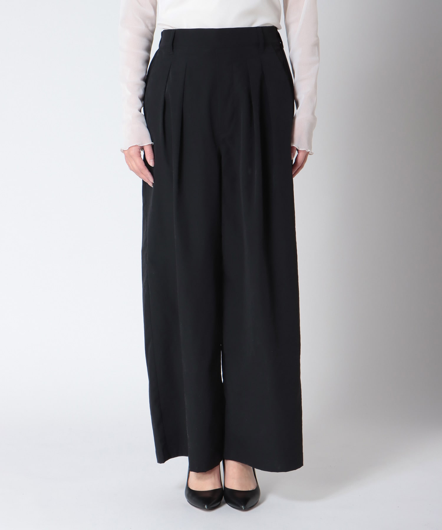 【UVカット】ストレッチテックチノワイドパンツ