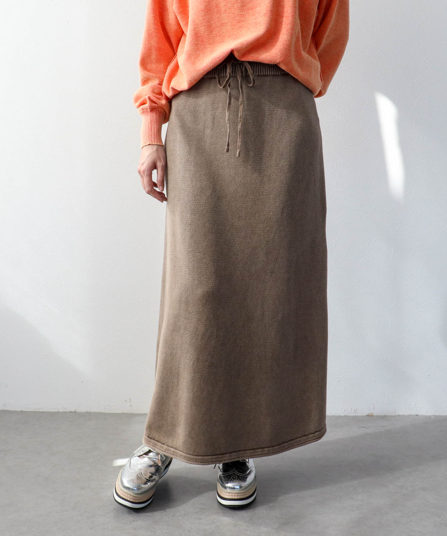 ストーンウォッシュスカート