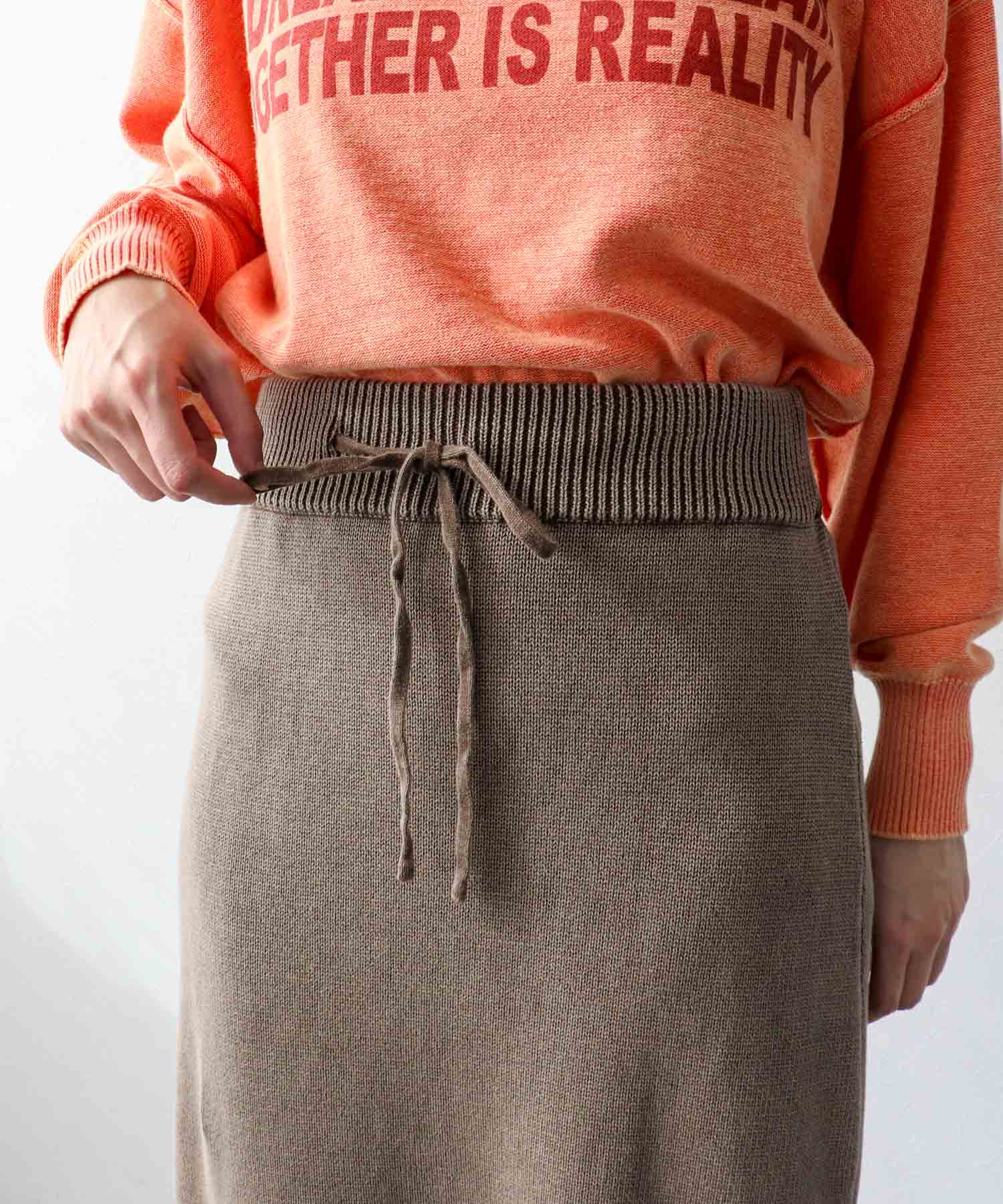 ストーンウォッシュスカート