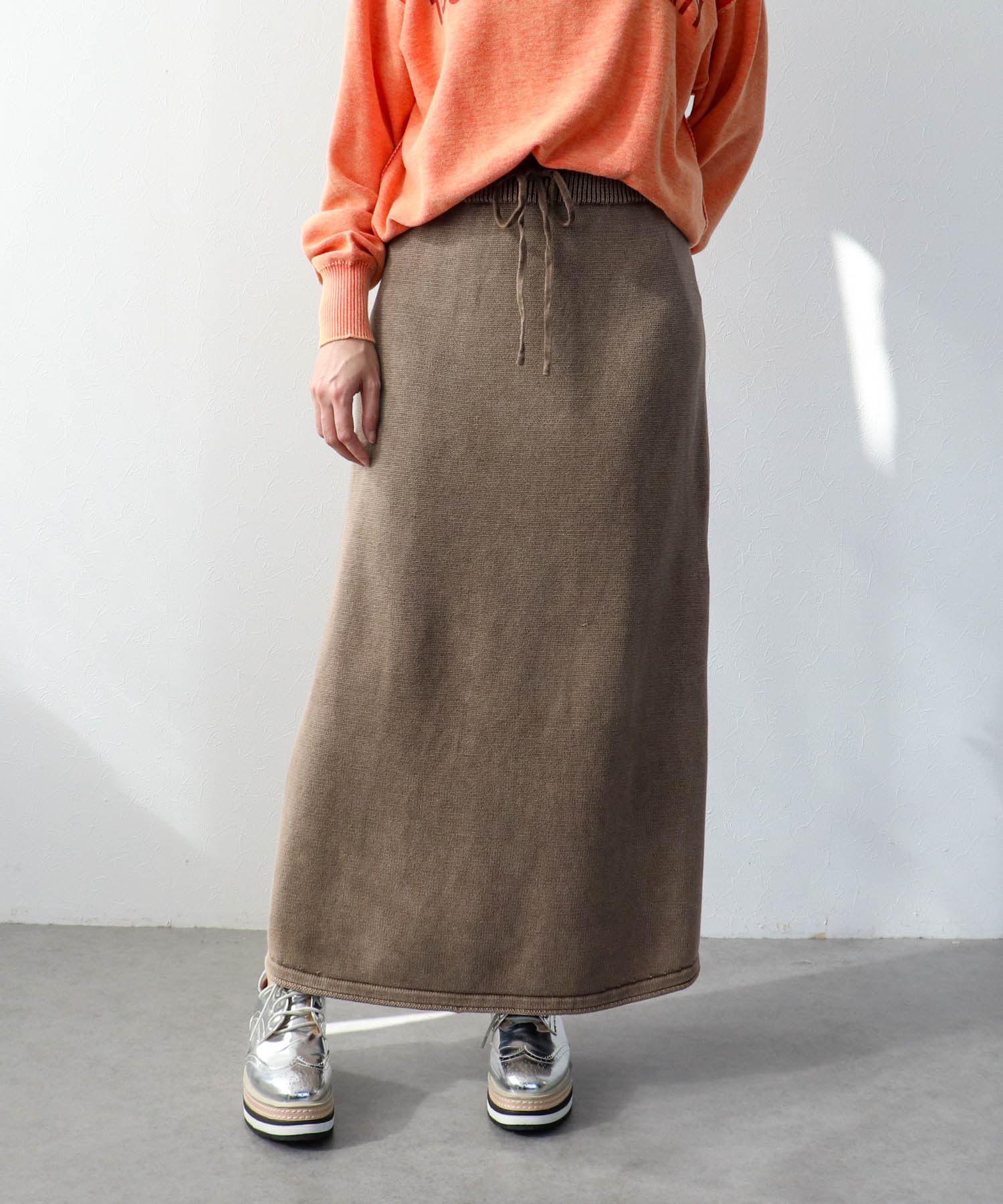 ストーンウォッシュスカート