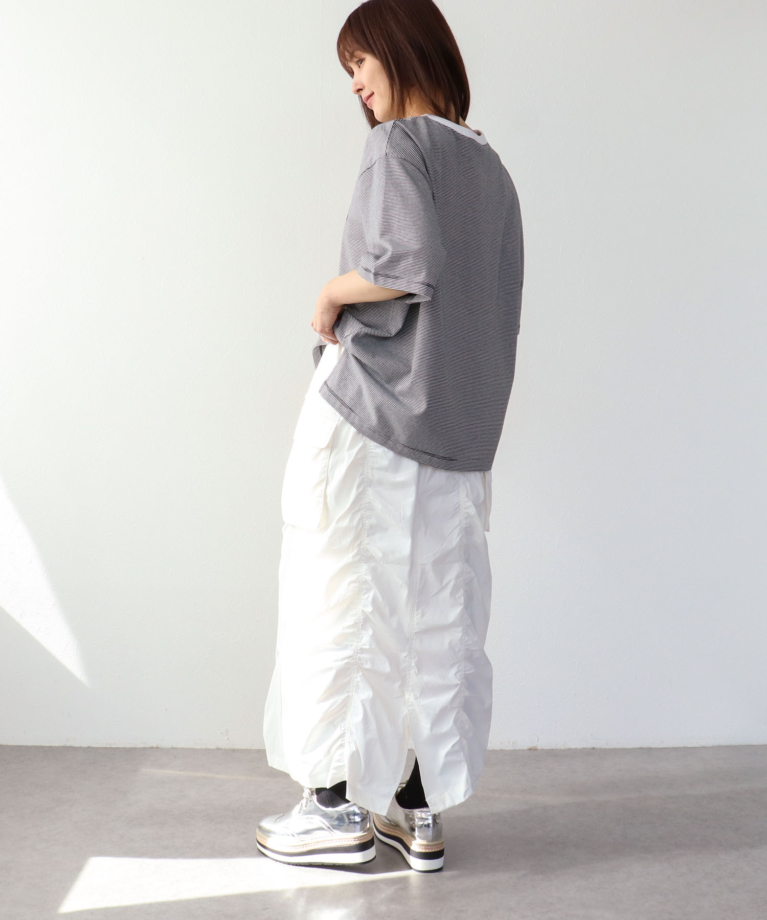 シャーリングミリタリースカート