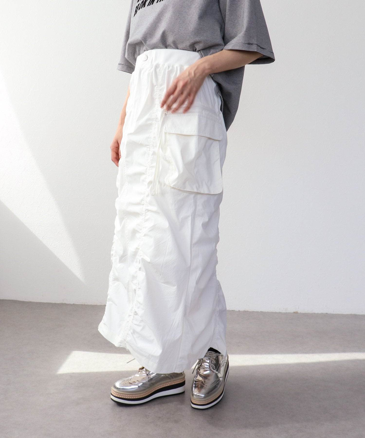 シャーリングミリタリースカート