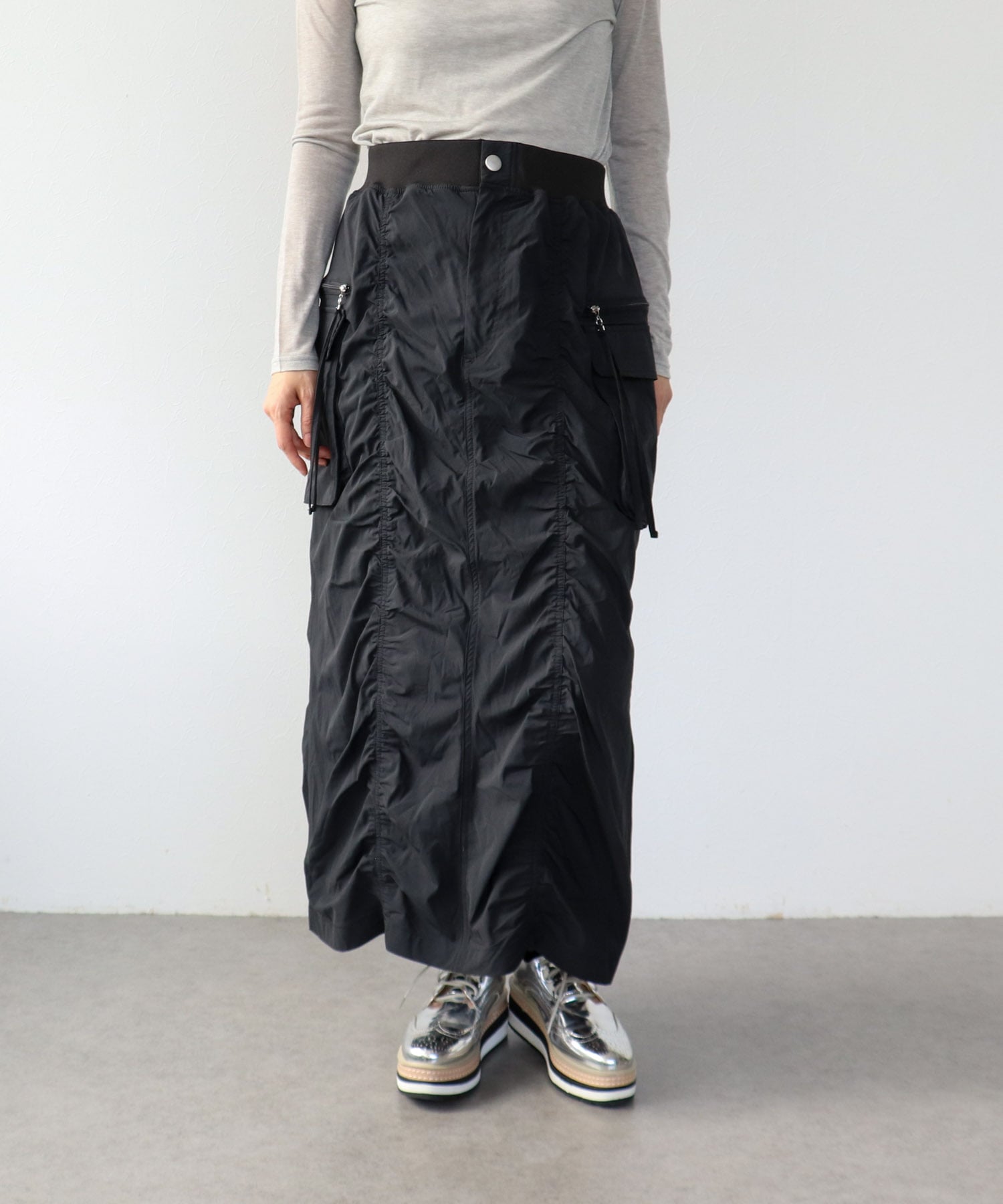 シャーリングミリタリースカート