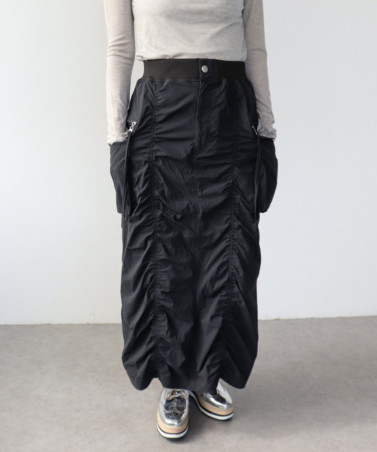 シャーリングミリタリースカート