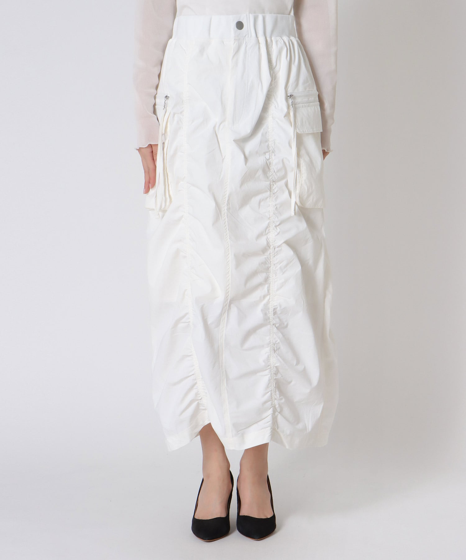 シャーリングミリタリースカート