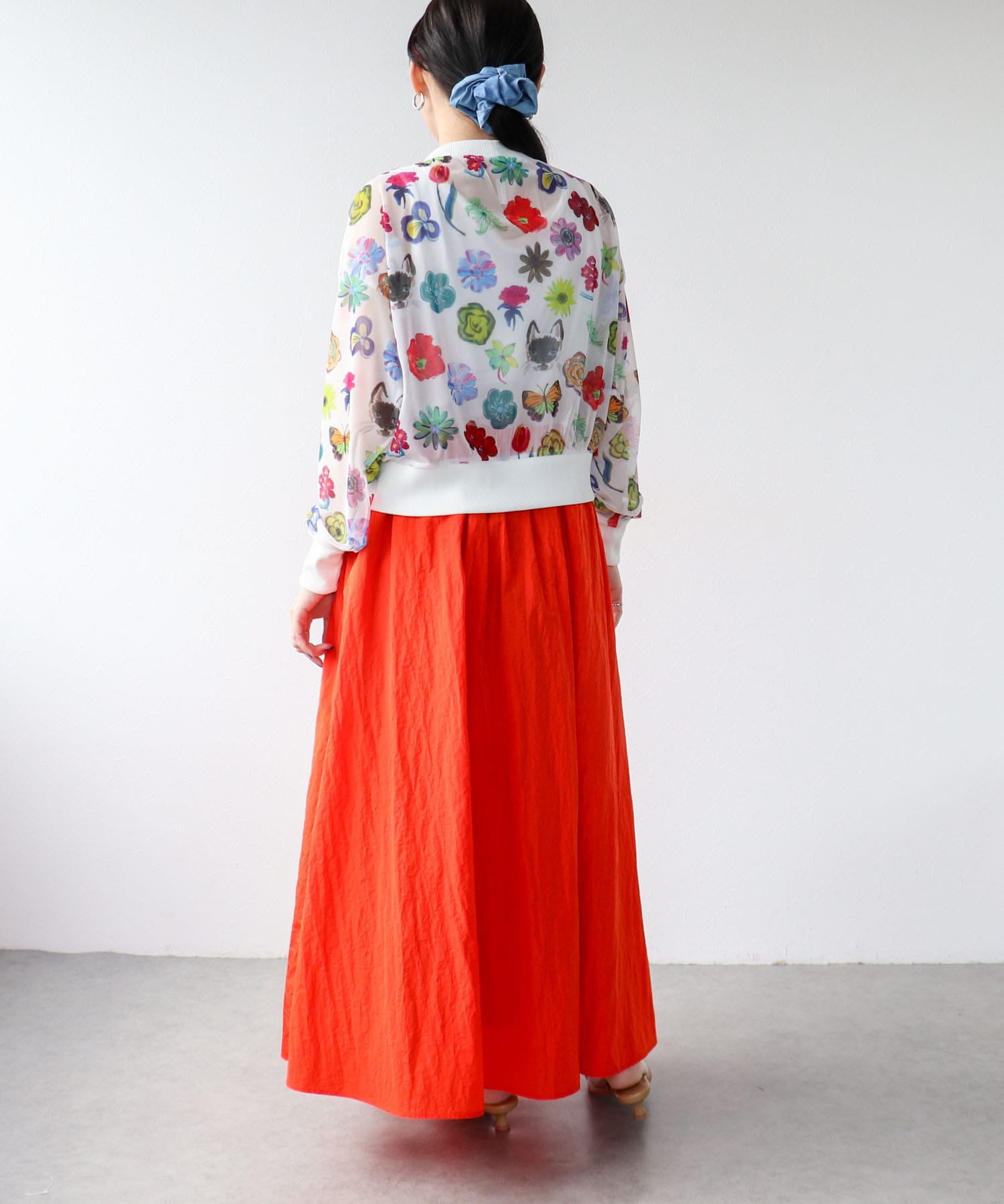 カラーフレアースカート