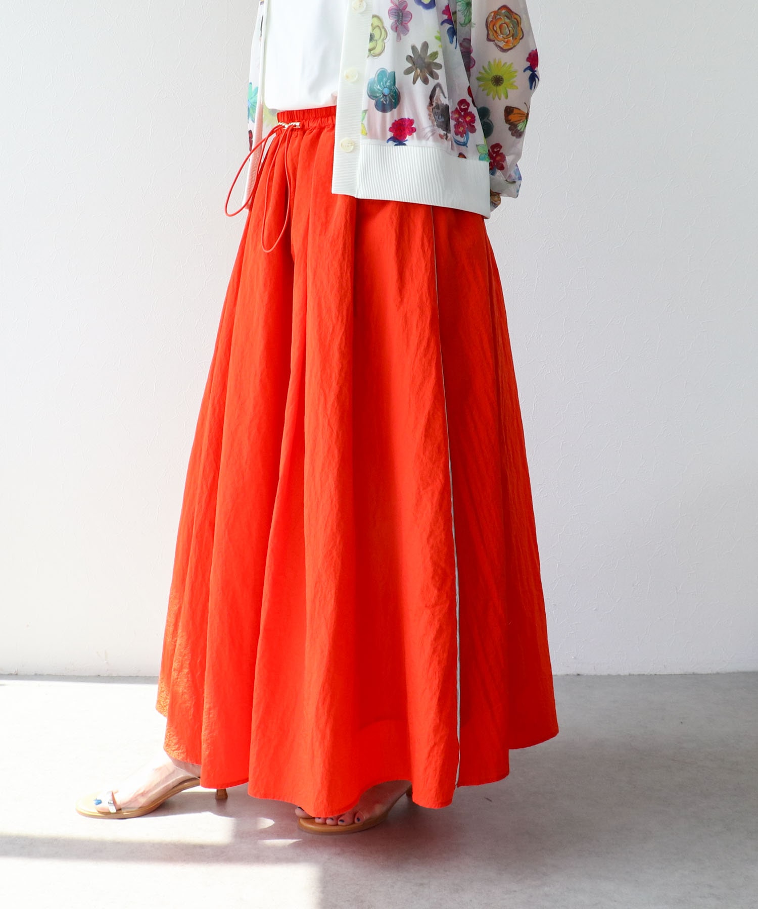 カラーフレアースカート