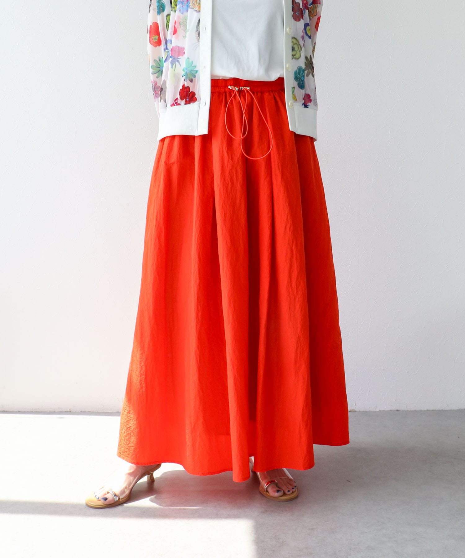 カラーフレアースカート