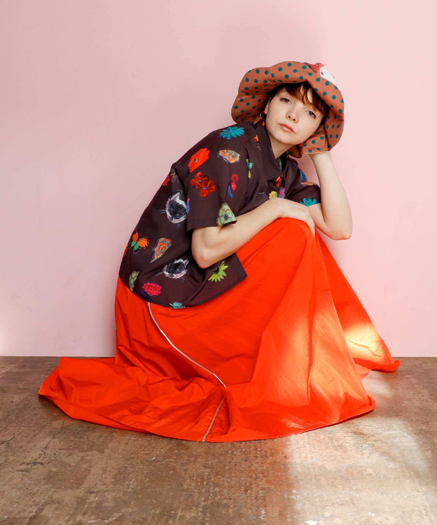 カラーフレアースカート