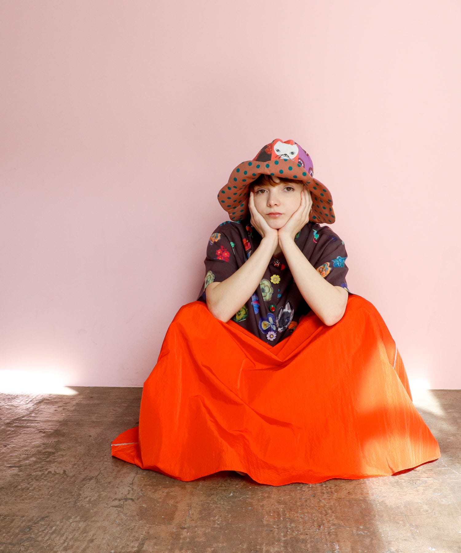 カラーフレアースカート