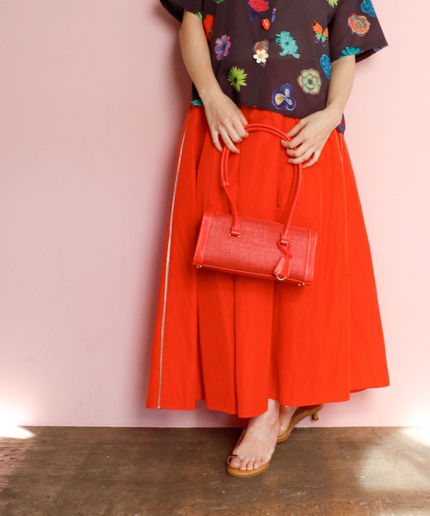 カラーフレアースカート