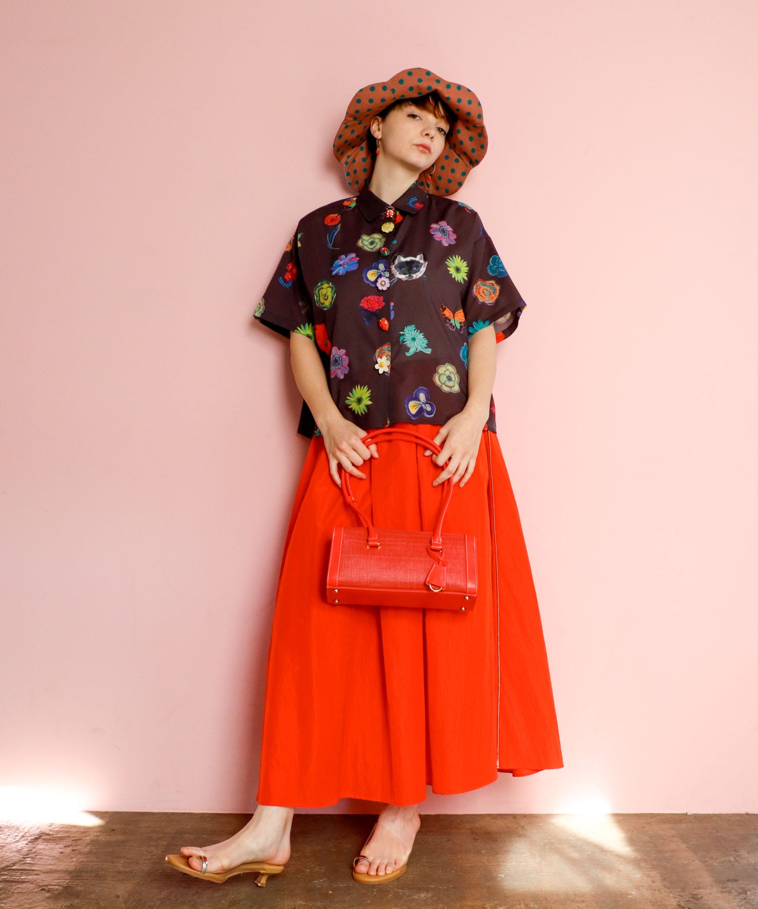 カラーフレアースカート