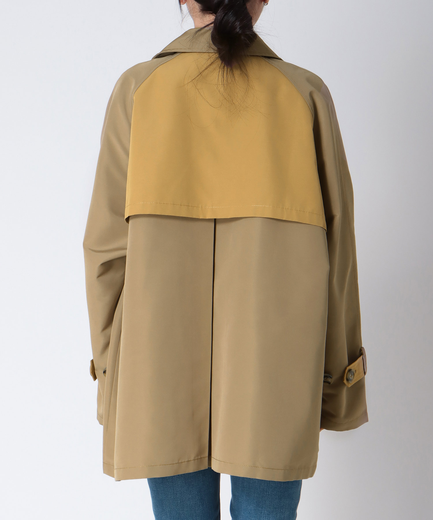 【2/26(木)12時予約開始】バイカラーショートトレンチコート