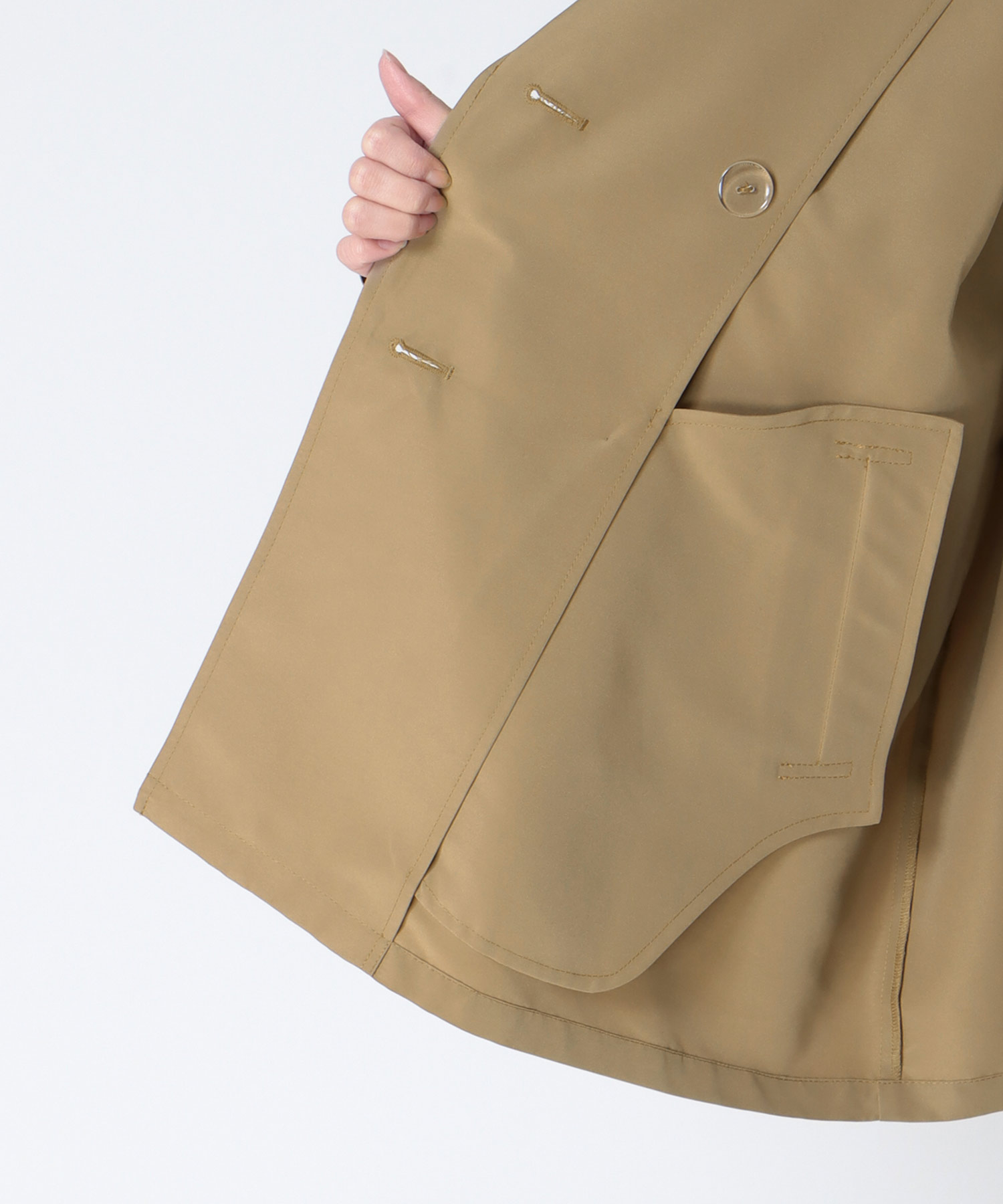 【2/26(木)12時予約開始】バイカラーショートトレンチコート