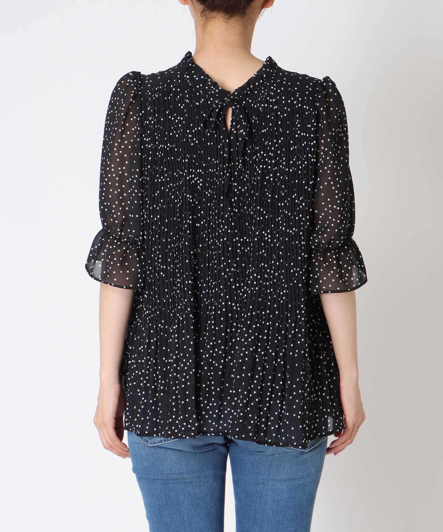 2WAYハーフスリーブブラウス