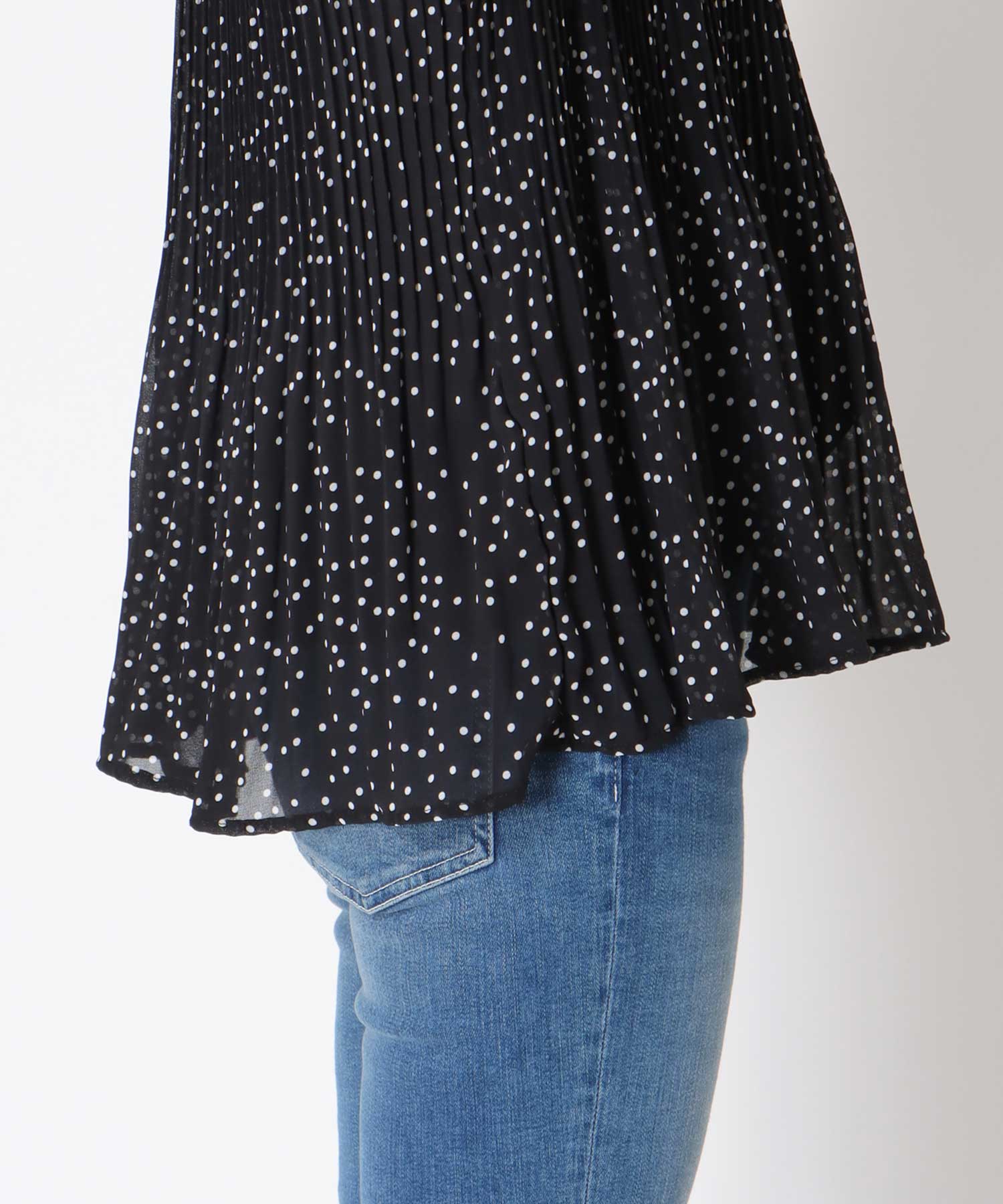 2WAYハーフスリーブブラウス