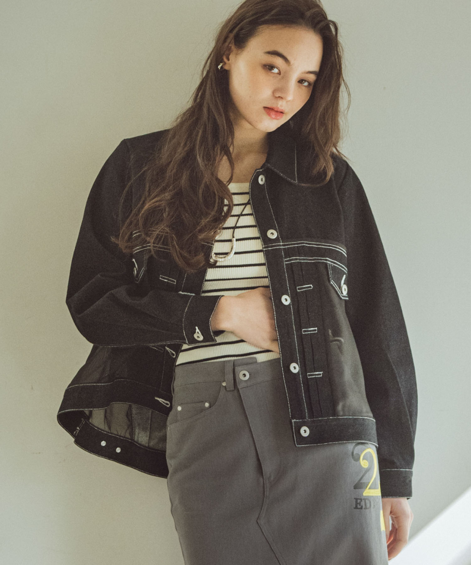 シアードッキングデニムブルゾン