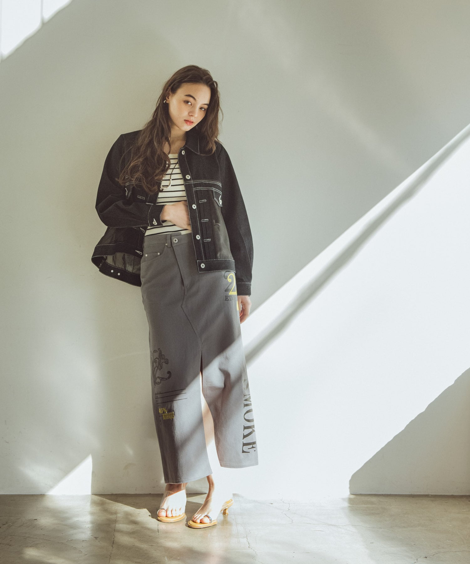 シアードッキングデニムブルゾン