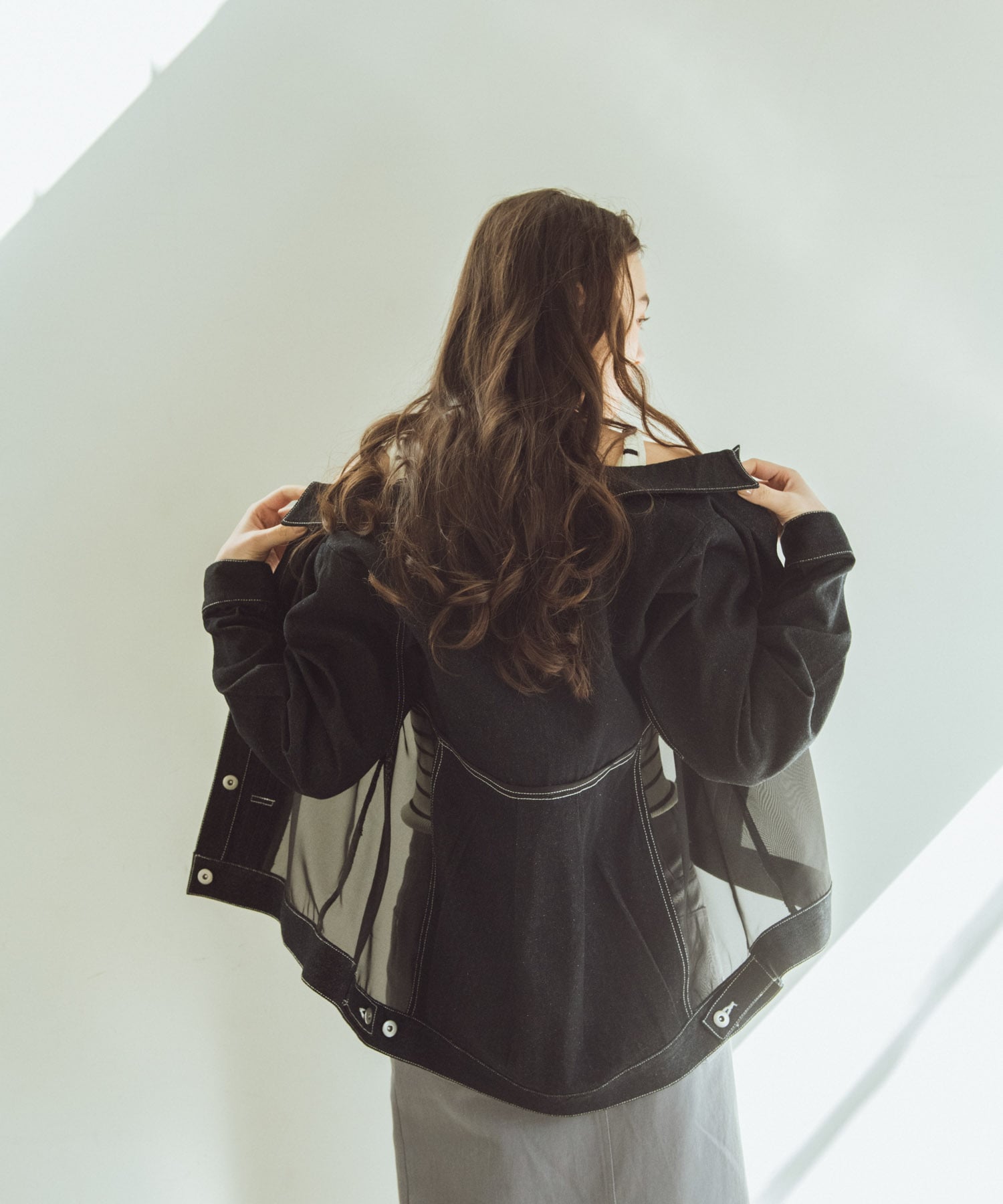 シアードッキングデニムブルゾン