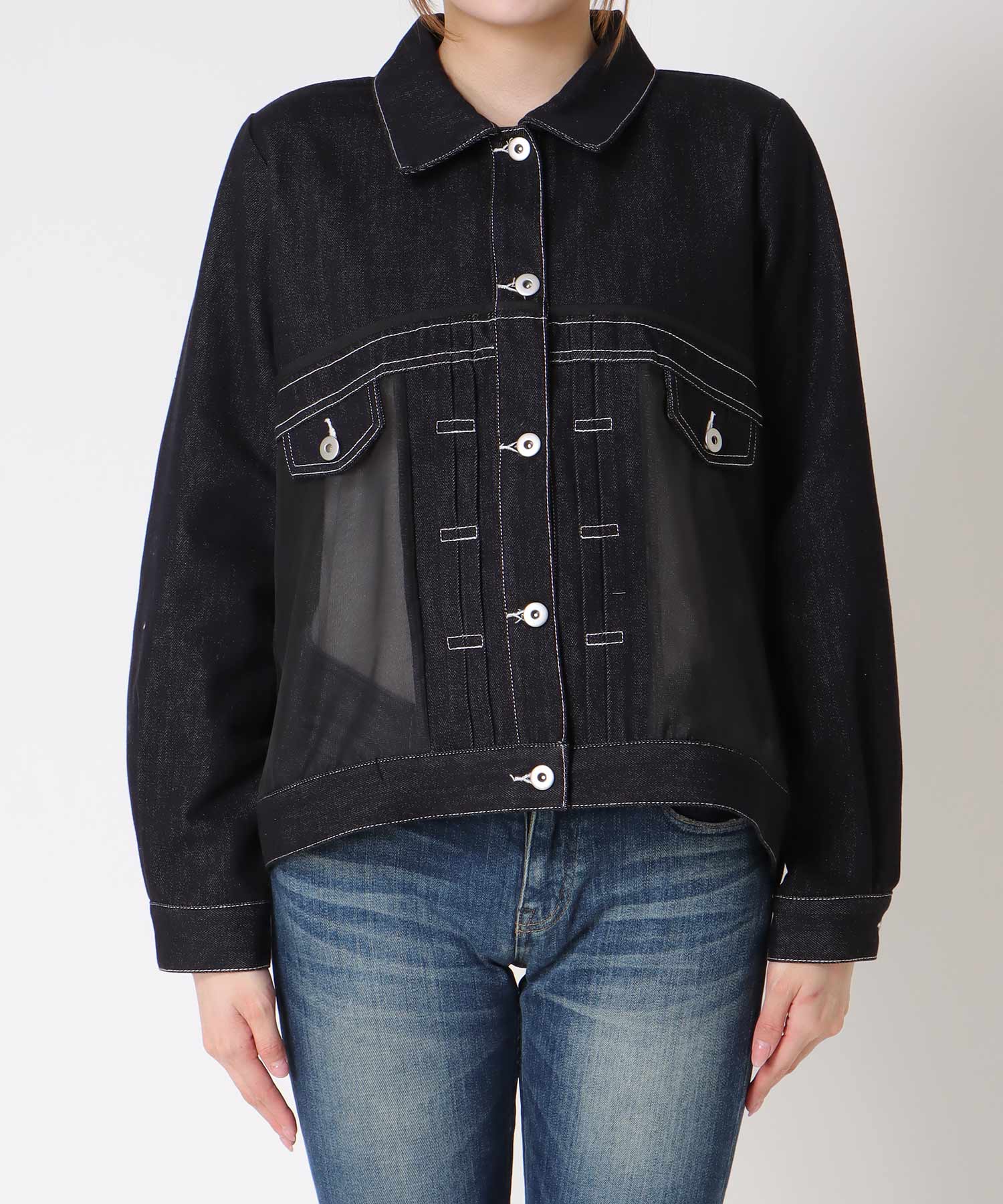 シアードッキングデニムブルゾン