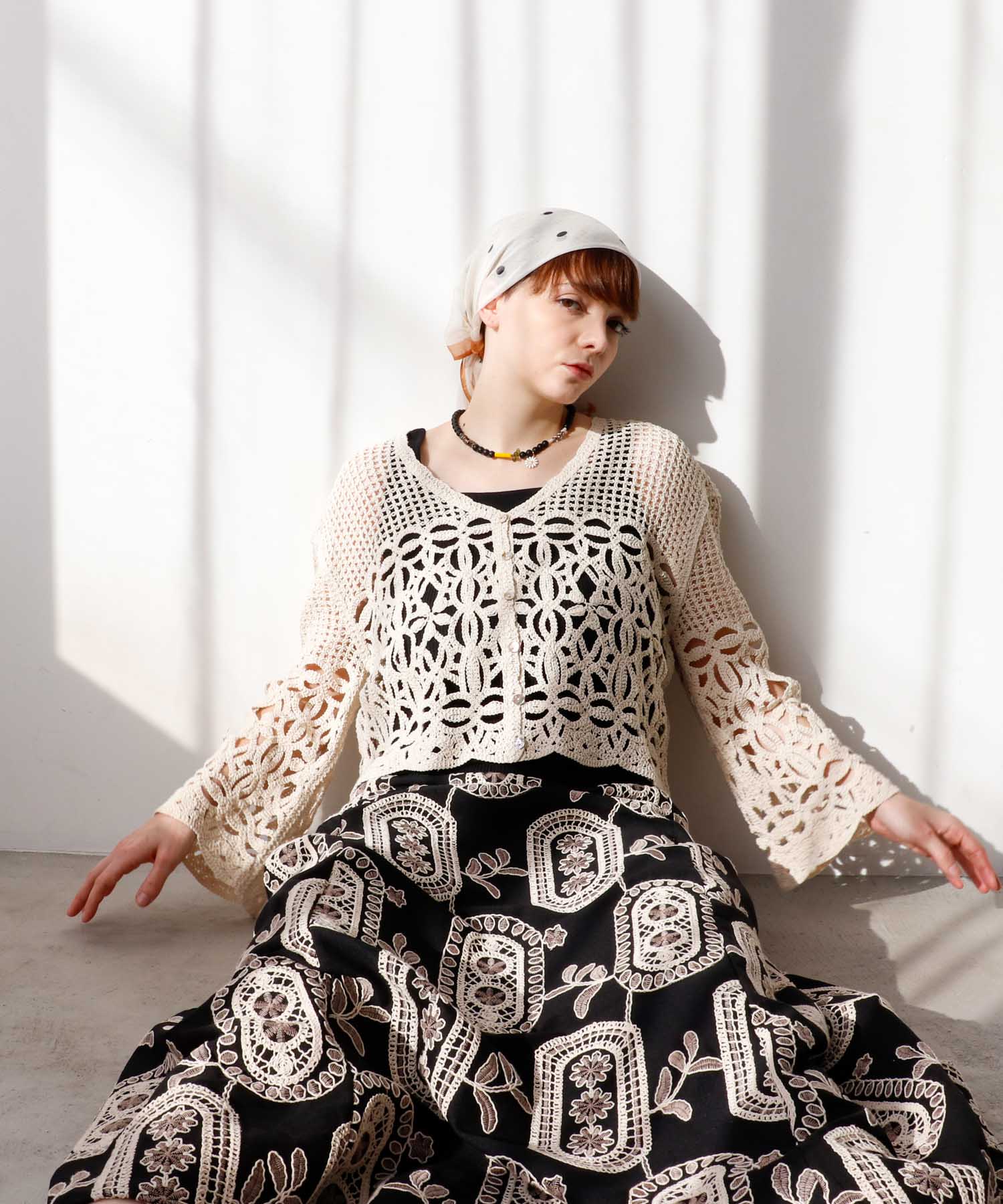 エンブロイダリーフレアースカート