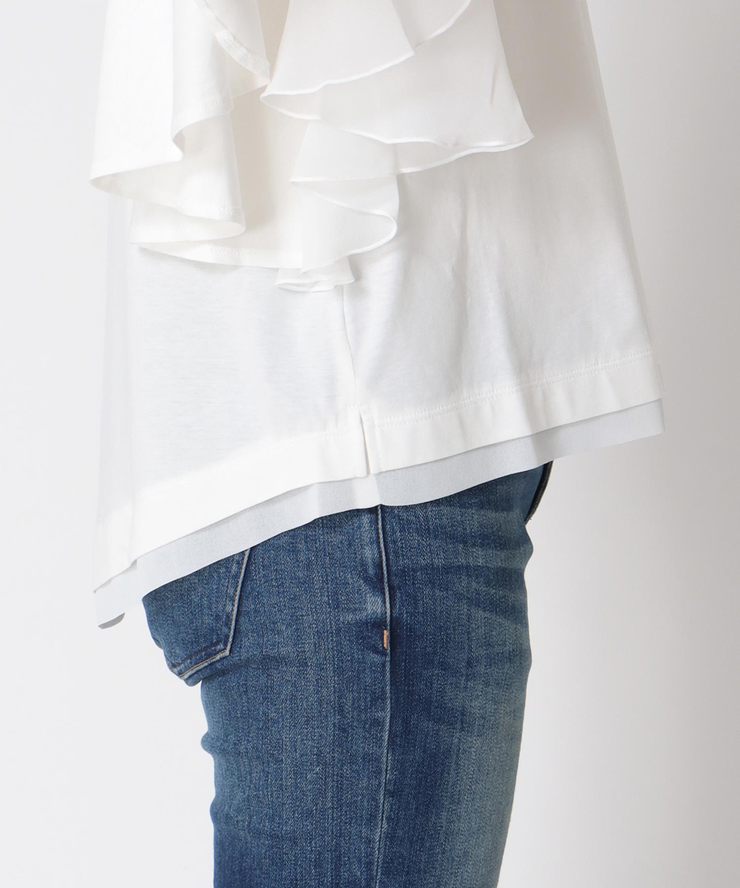 Wシルケットシフォンドッキングプルオーバー