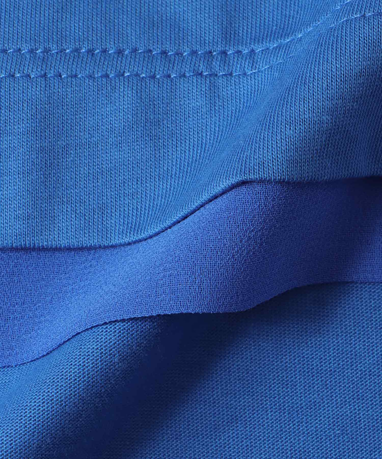 Wシルケットシフォンドッキングプルオーバー