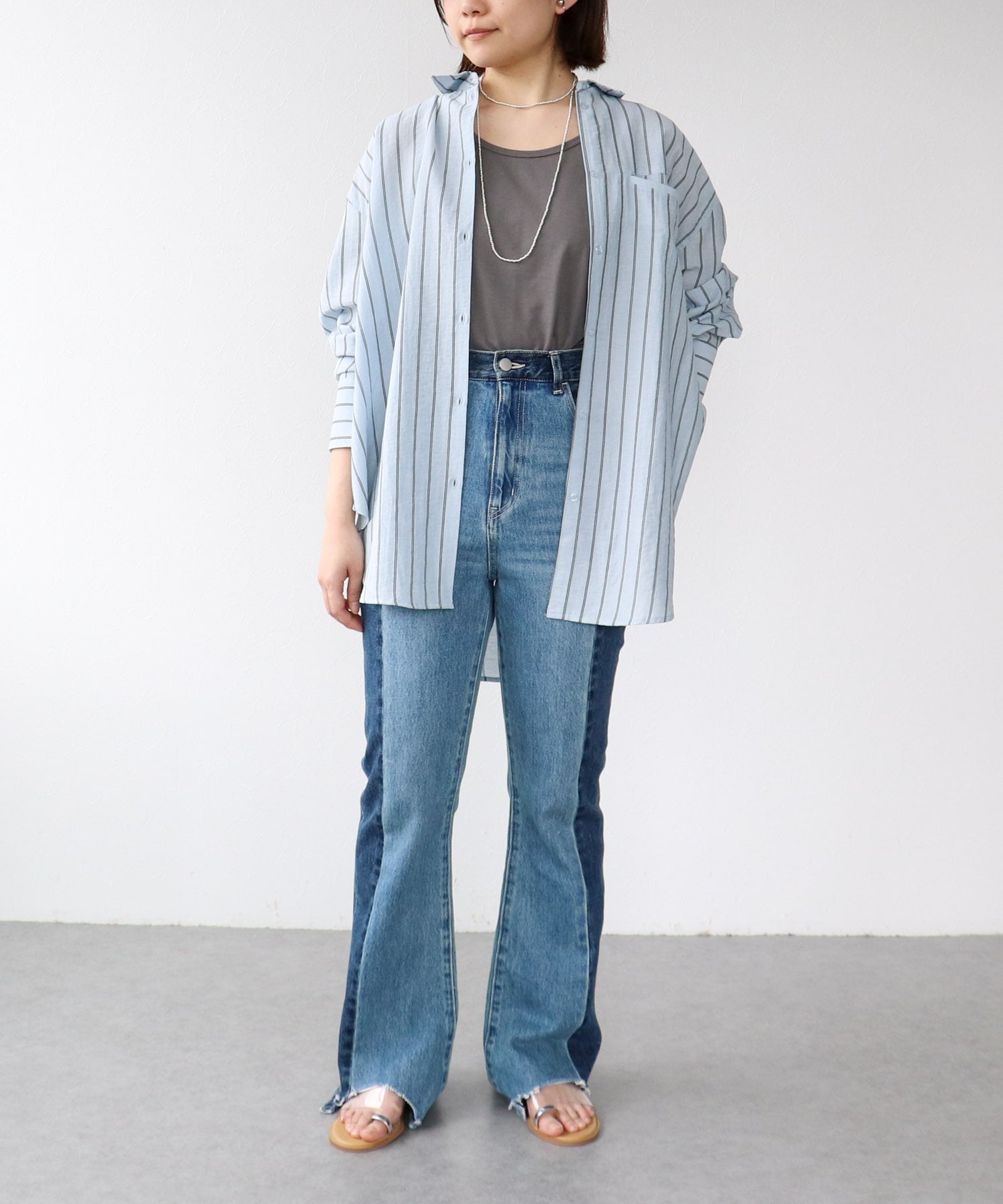 ＜一部店舗・WEB限定＞シアーストライプシャツ