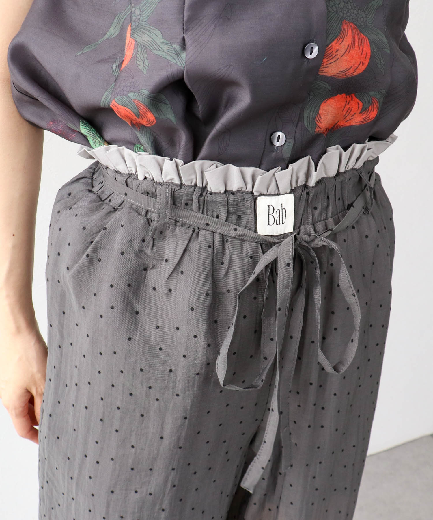 ウエストフリルドットパンツ