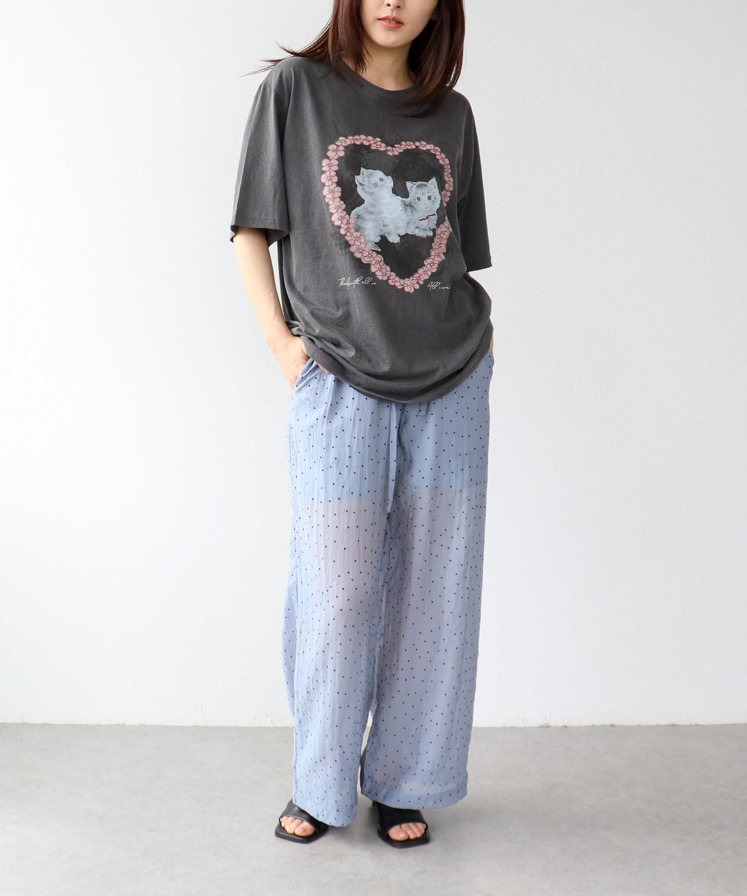 ウエストフリルドットパンツ