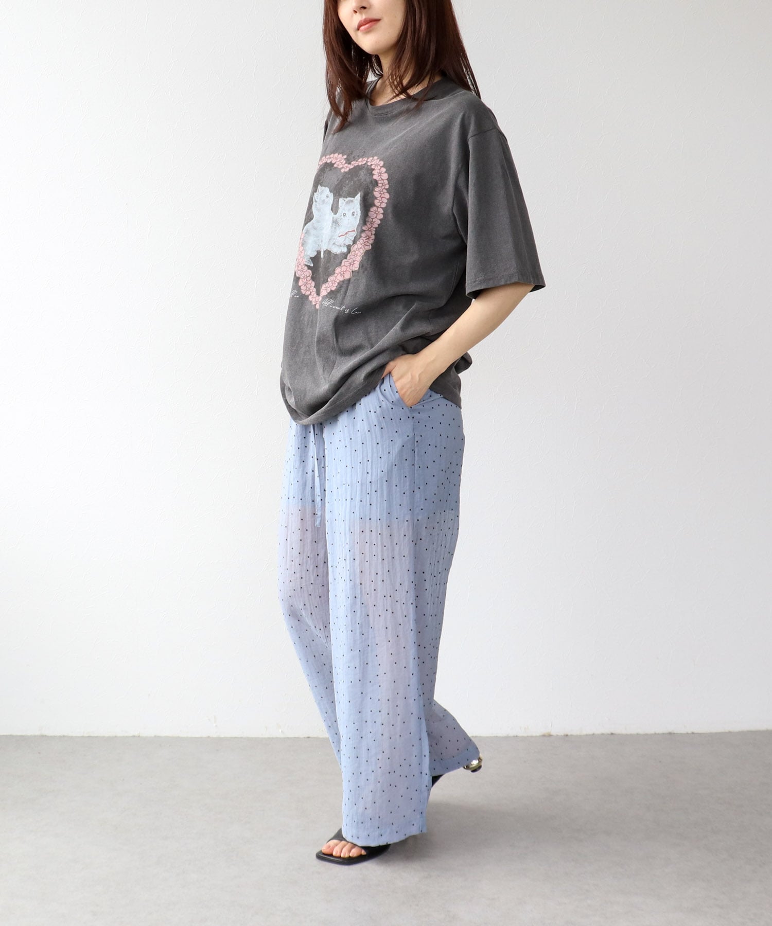 ウエストフリルドットパンツ