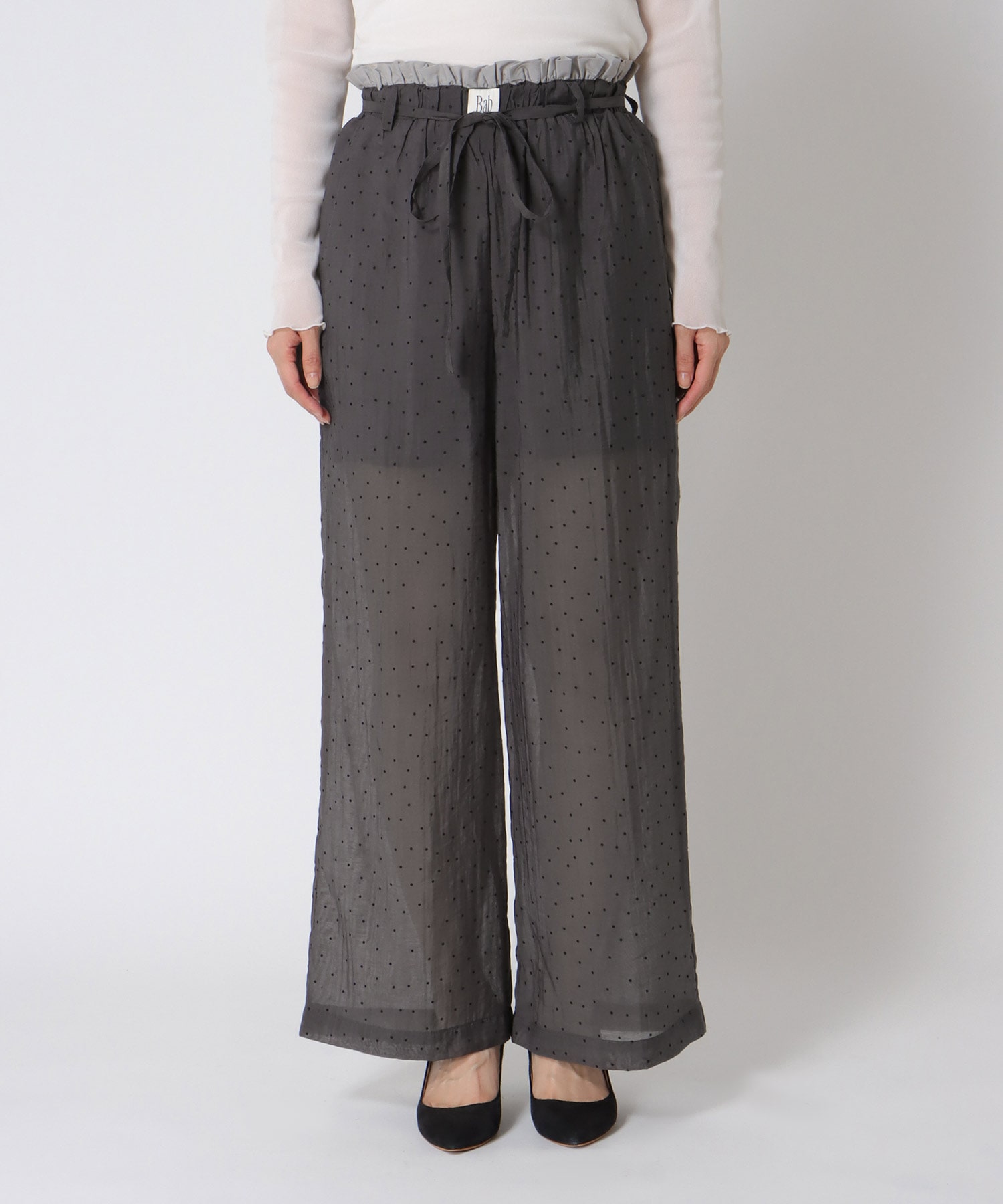 ウエストフリルドットパンツ